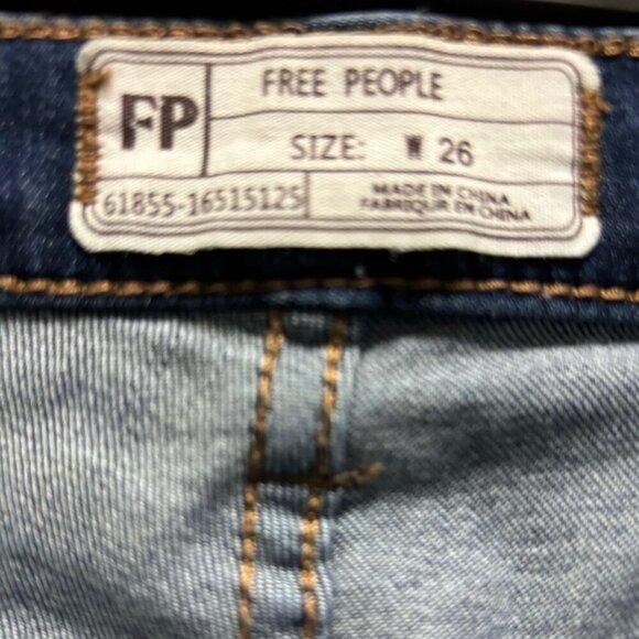 Free People Womens Great Heights Frayed Hem Skinny Jeans Size 26 - Picture 5 of 7
